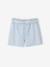 Girl's twill shorts with tie belt rose+striped blue+vanilla 