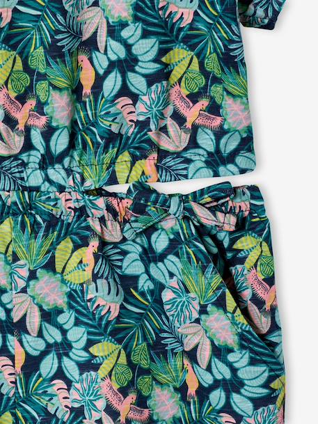 Girl's jersey playsuit ecru+multicoloured 