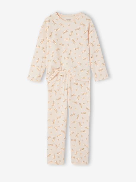 Pack of 3 leopard print pyjamas for girls ecru 