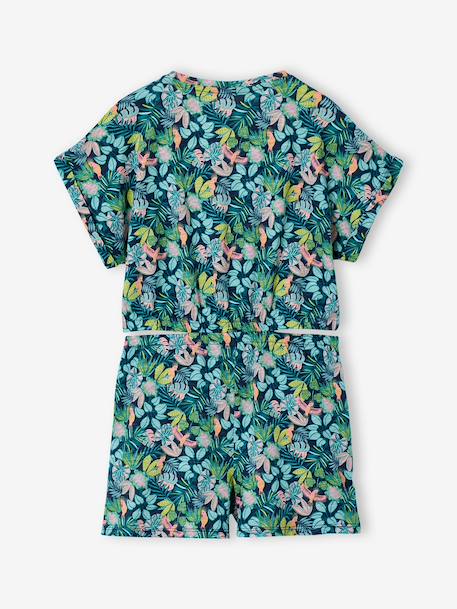 Girl's jersey playsuit ecru+multicoloured 