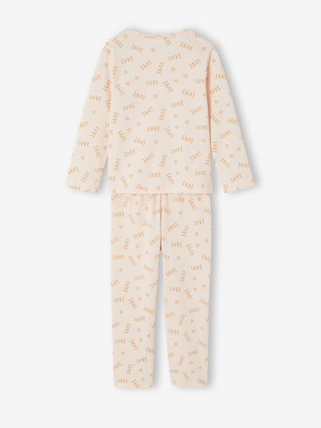 Pack of 3 leopard print pyjamas for girls ecru 