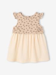Baby-Two-fabric baby girl's dress