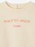 Customisable baby girl's sweatshirt pecan nut+vanilla 