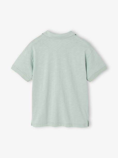 Boy's short-sleeved polo shirt mint green 