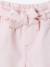 Girl's twill shorts with tie belt rose+striped blue+vanilla 