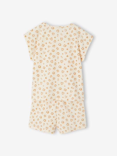 Pack of 3 leopard print pyjamas for girls ecru 