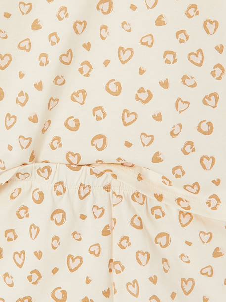 Pack of 3 leopard print pyjamas for girls ecru 