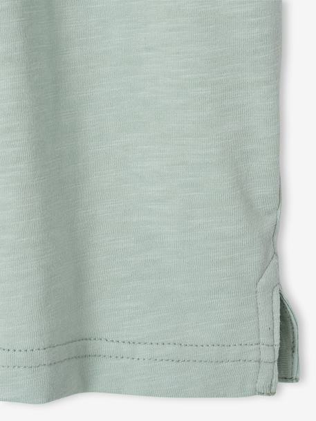 Boy's short-sleeved polo shirt mint green 