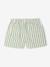 Girl's twill shorts ecru+sage green 