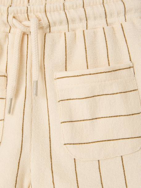 Baby boys' organic cotton shorts ecru 