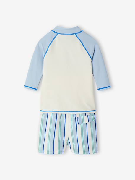 UV protective swimwear set sky blue 