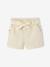 Paperbag Shorts for Girls ecru+rose+tomato red 