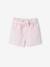 Girl's twill shorts with tie belt rose+striped blue+vanilla 