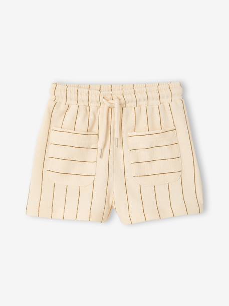 Baby boys' organic cotton shorts ecru 