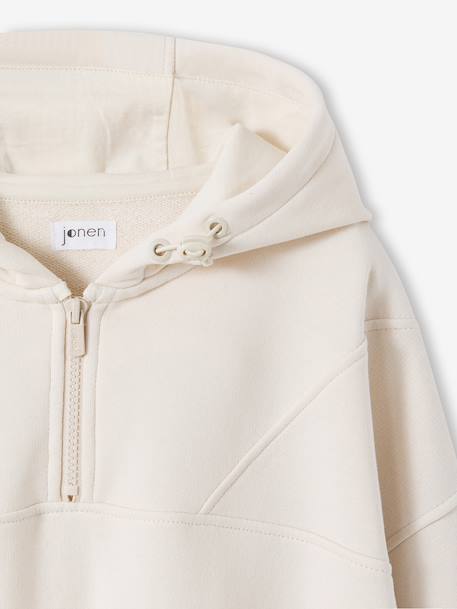 Girl's hooded sweatshirt for sport vanilla 