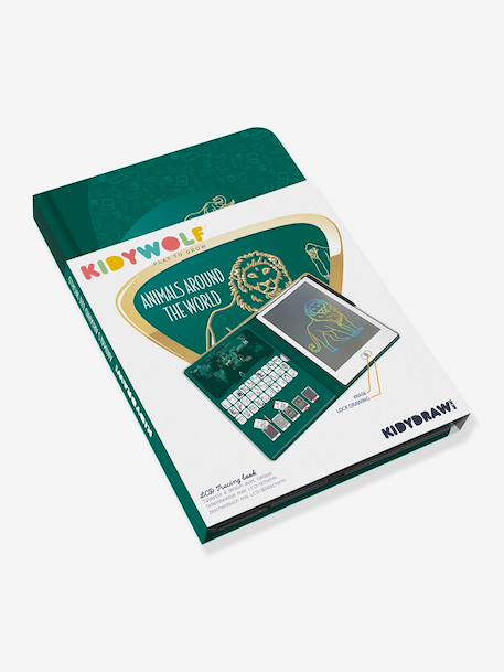 KIDYWOLF mini Kidydraw drawing tablet fir green+rose+violet+yellow 