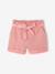 Paperbag Shorts for Girls ecru+rose+tomato red 