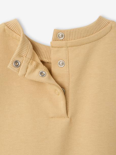 Long-sleeved baby boy's sweatshirt cappuccino 