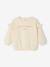 Customisable baby girl's sweatshirt pecan nut+vanilla 