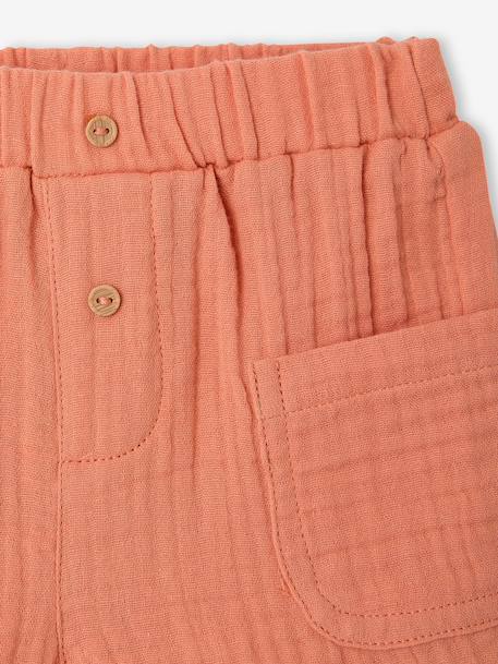 Cotton muslin short for babies orange 