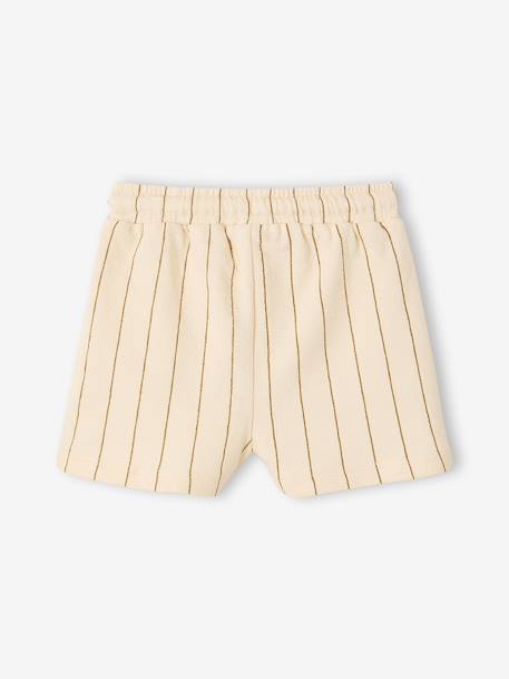 Baby boys' organic cotton shorts ecru 