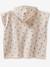 Customisable recycled cotton baby poncho MY HEART printed pink 