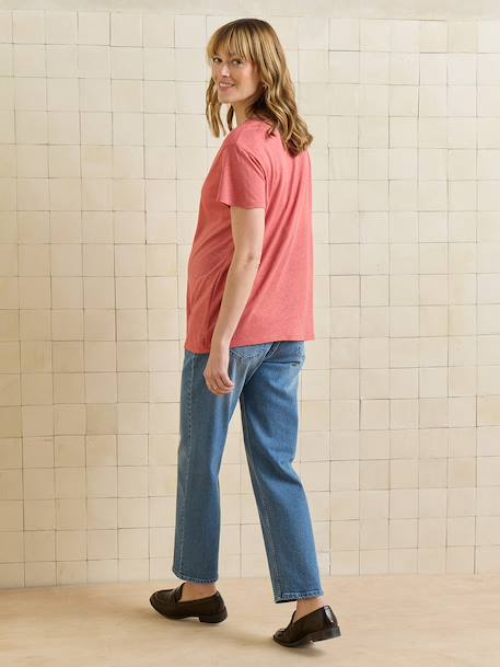 V-neck nursing t-shirt old rose 