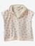 Customisable recycled cotton baby poncho MY HEART printed pink 