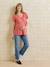 V-neck nursing t-shirt old rose 