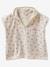 Customisable recycled cotton baby poncho MY HEART printed pink 