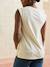 Sleeveless organic cotton nursing clothes t-shirt beige+khaki 