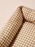 Quilted pet basket FAMILY clay beige+hazel+striped white 