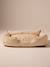 Quilted pet basket FAMILY clay beige+hazel+striped white 