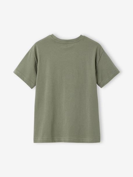 Boy's short-sleeved t-shirt lichen+marl white 