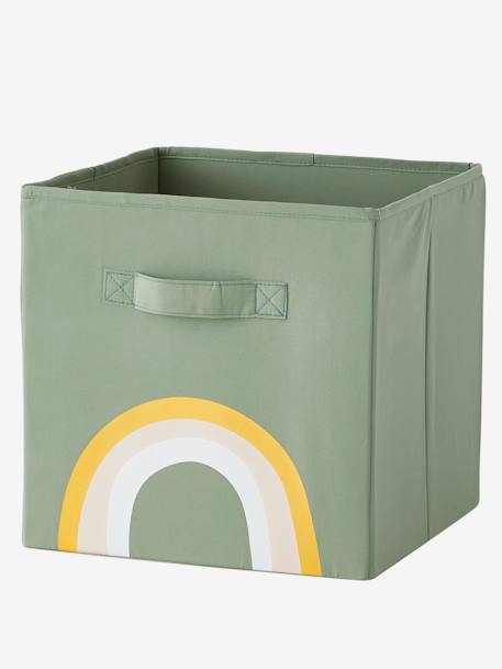 Set of 3 Storage Boxes, Tanzanie Green/Print 