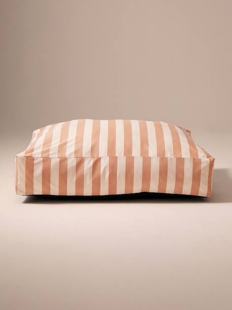 Cotton mattress cover for rectangular mattresses chequered blue+striped white 