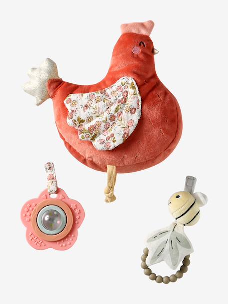 Hanging hen soft toy orange 