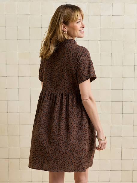 Maternity shirt dress chocolate 