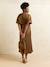 Satin maternity maxi dress bronze 