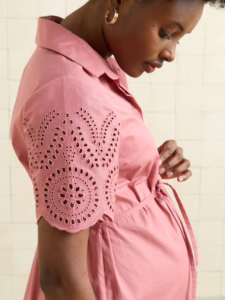 Nursing shirt dress rose 