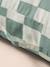 Cotton mattress cover for rectangular mattresses chequered blue+striped white 