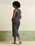 Nursing clothes long tank top dress black 