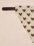 Cotton dog bandana chequered beige+printed brown+printed white 