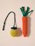 Pack of 2 dog rope toys with fruit design yellow 