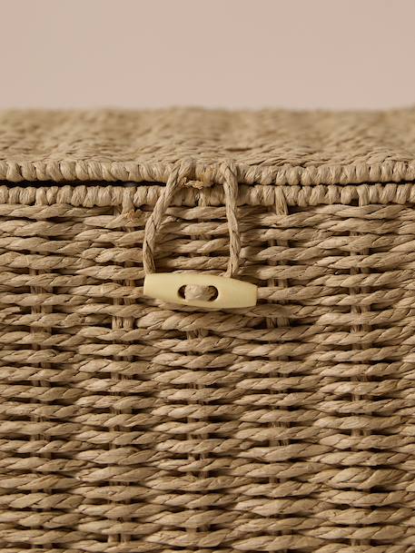 Pack of 2 toy trunks with rope in bone shape beige 