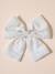Embroidered animal cotton bow tie beige 