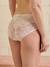 Pack of 3 maternity briefs in organic cotton lace pale pink 