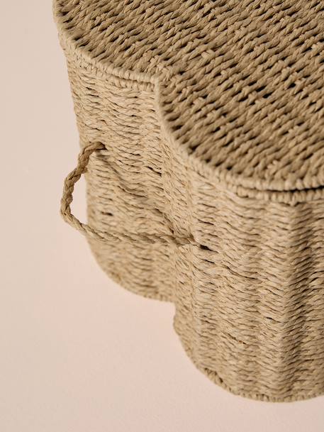 Pack of 2 toy trunks with rope in bone shape beige 