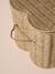Pack of 2 toy trunks with rope in bone shape beige 