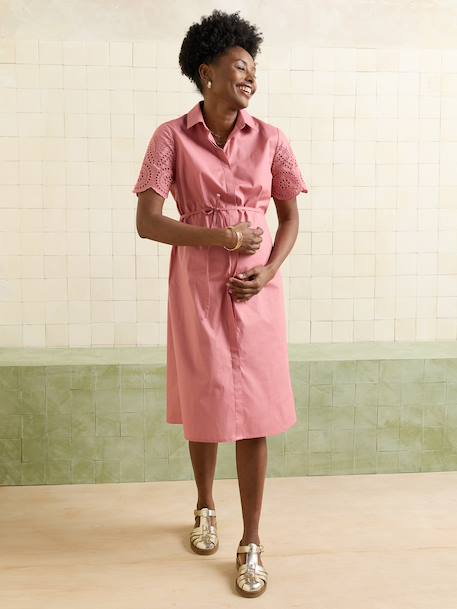 Nursing shirt dress rose 